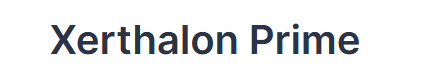 Xerthalon Prime