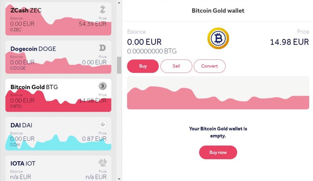 Buy Bitcoin Gold online