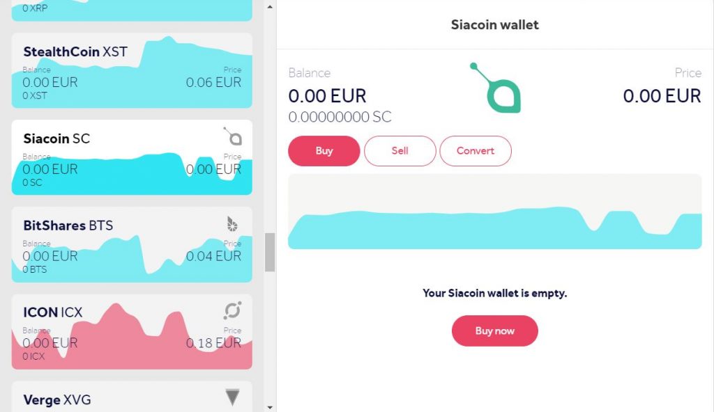 Buy Siacoin (SC) online using a credit card