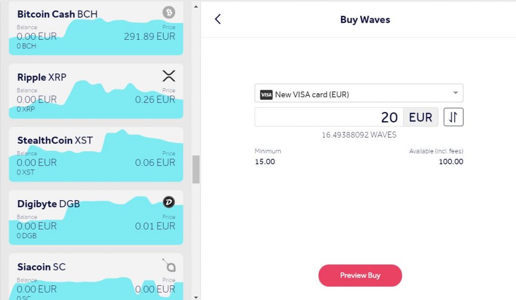 Buy WAVES online using a credit card