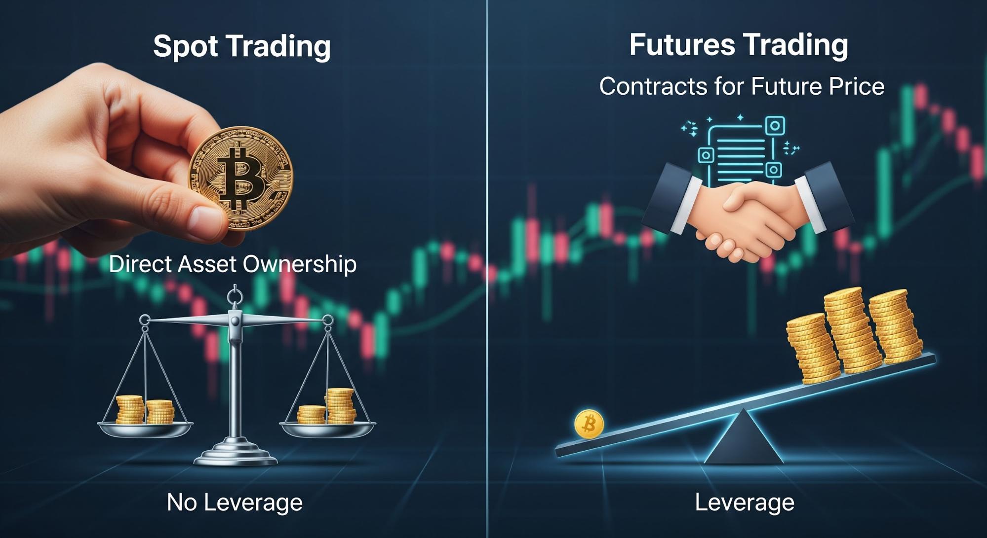 image depicting spot trading and futures trading