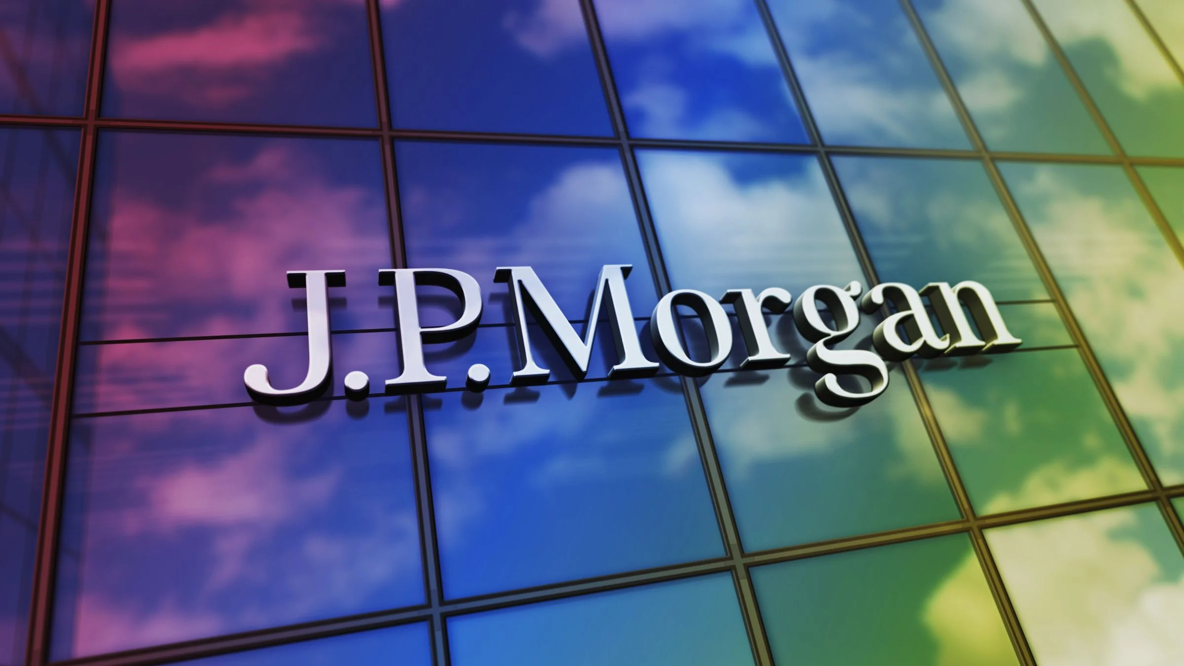 J.P. Morgan signage on glass building exterior