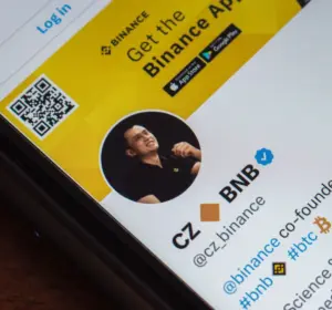Changpeng Zhao (CZ) Binance profile displayed on a smartphone screen